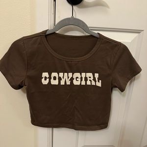 No Brand Cowgirl Crop Top Size Small